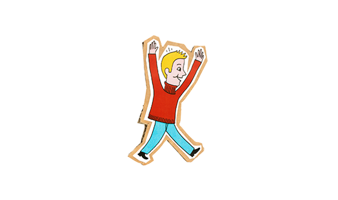 jublende gutt har vunnet på forkjøpsrett