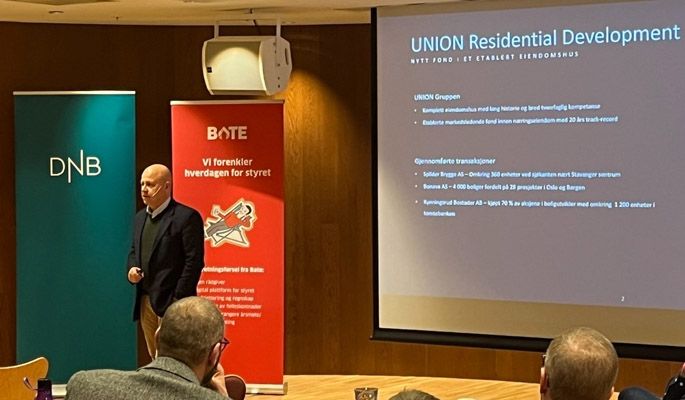 Baard Schuman fra Union så positivt på fremtidsutsiktene for boligmarkedet i Stavanger-regionen.