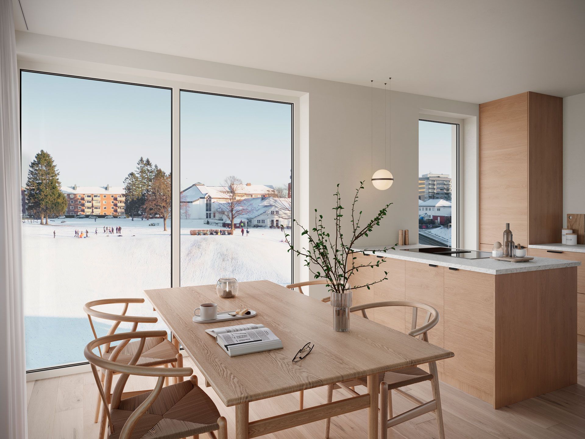 Utsikt fra leilighet i Vabua park