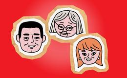 Illustrasjon av to damer og en mann