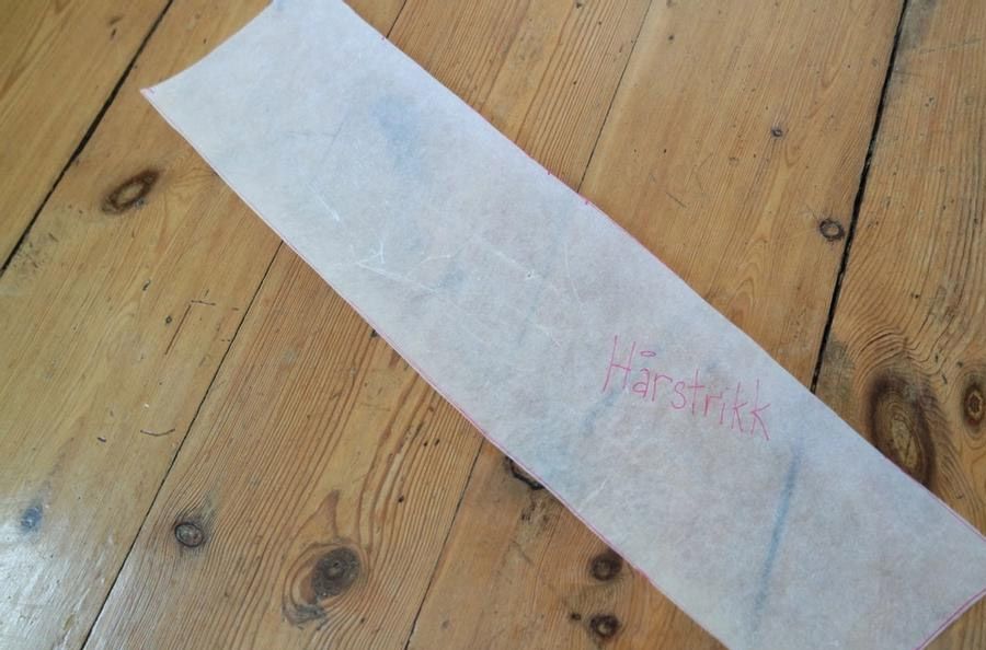 Mønster på matpapir for scrunchie