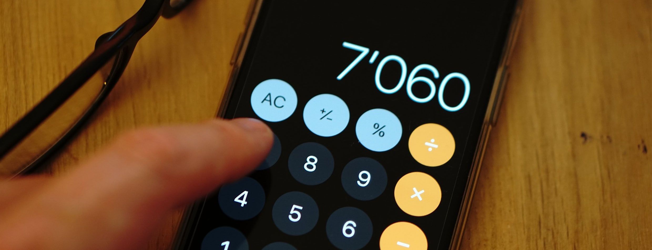 Kalkulator på mobilen