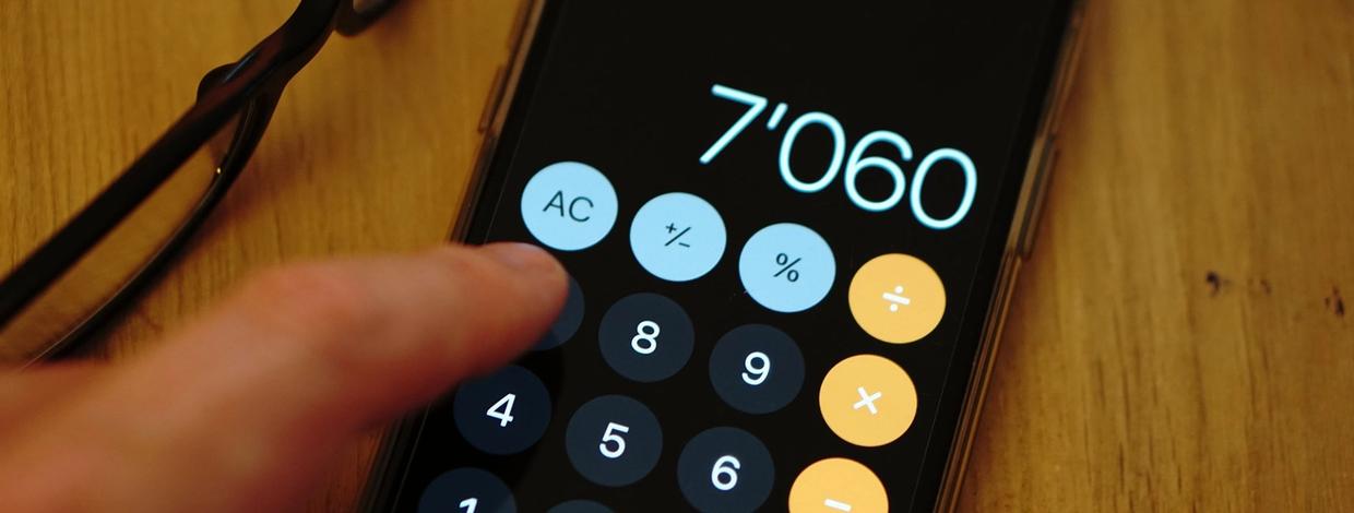 Kalkulator på mobilen