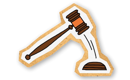 Illustrasjon av dommerhammer