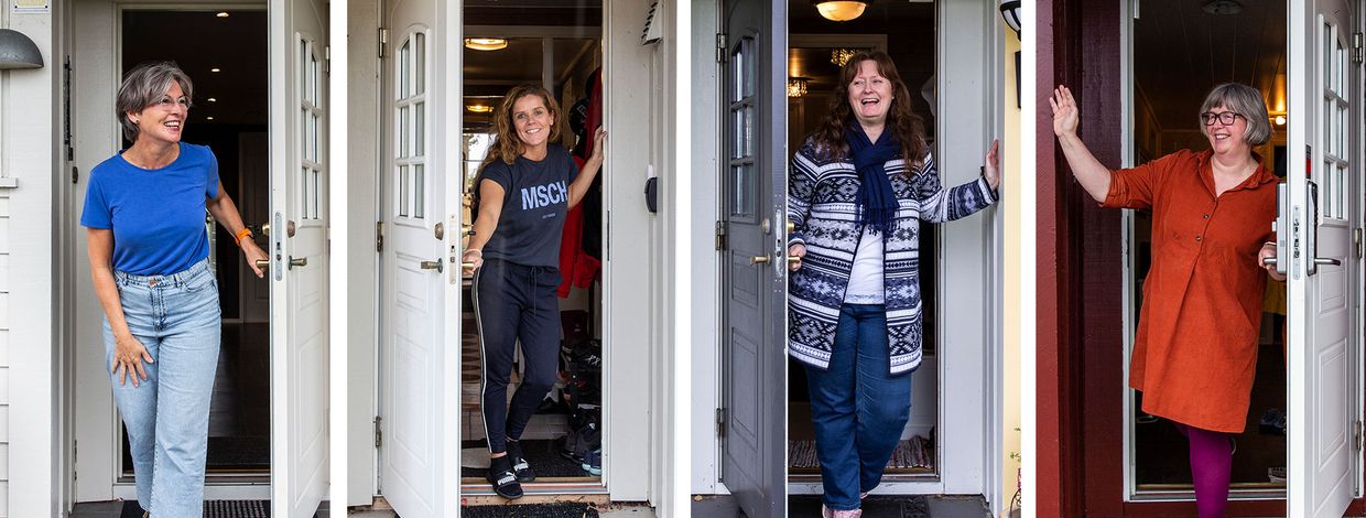 Gode naboer i fire versjoner av "samme" hus