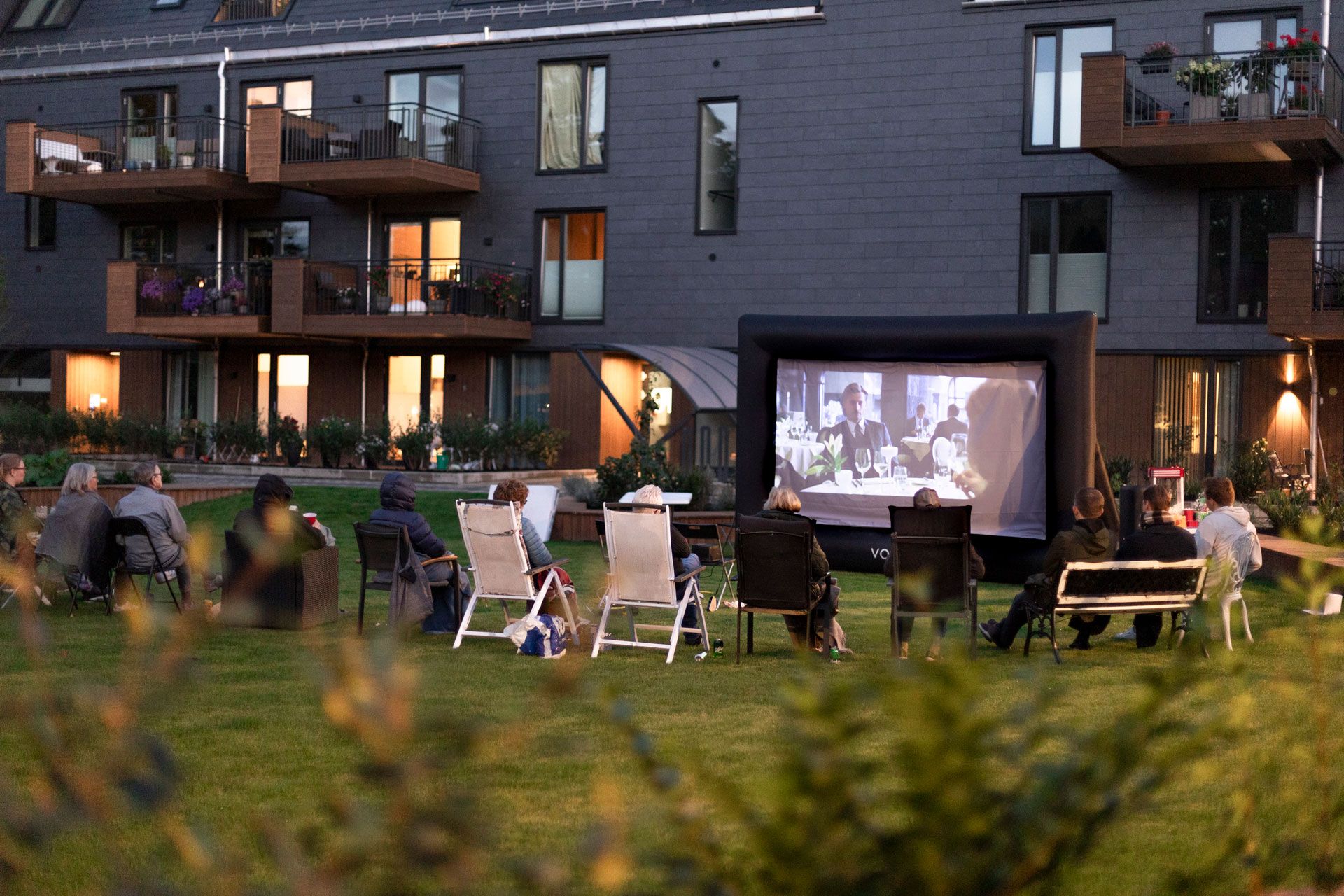 Utekino i borettslaget Fridas hage