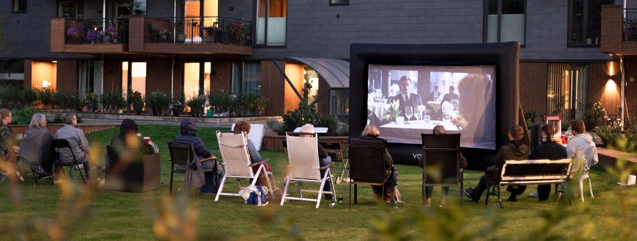 Utekino i borettslaget Fridas hage