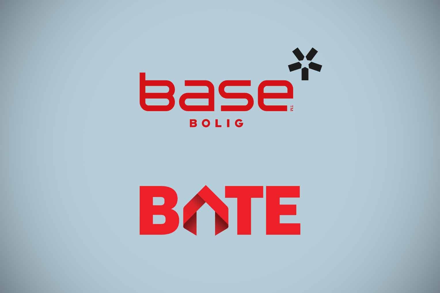 Logoer til Bate boligbyggelag og Base bolig