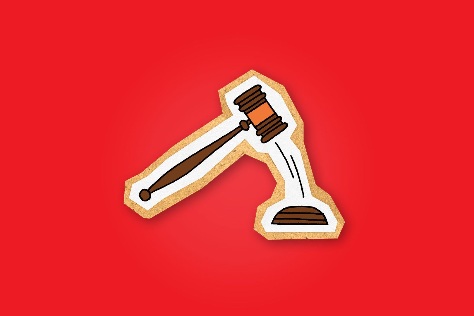 Illustrasjon av dommerhammer