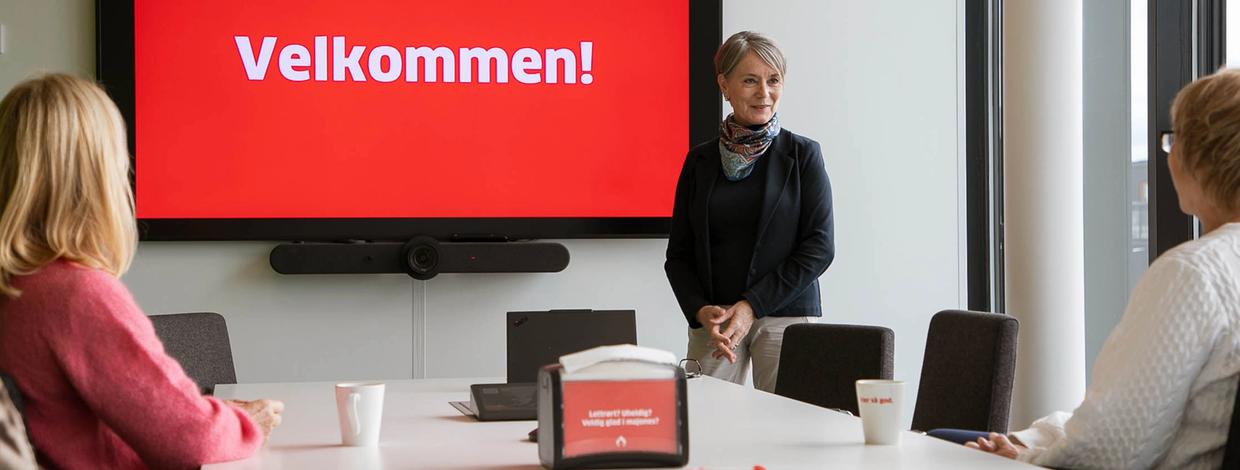 Kunderådgiver fra Bate i styremøte