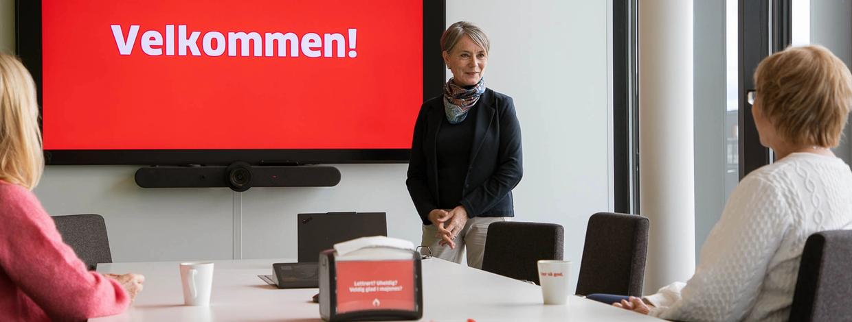 Kunderådgiver fra Bate i styremøte