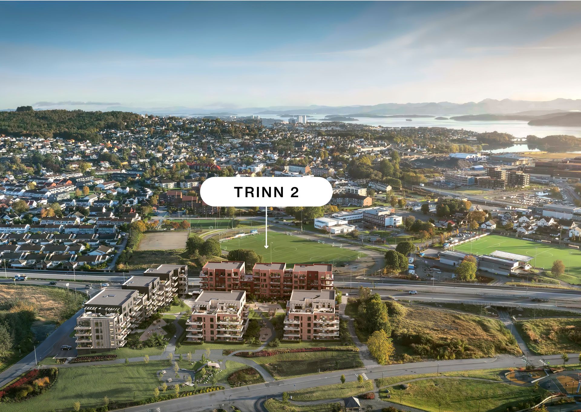 Trinn 2 bygges ved Diagonalen, med utsikt mot Gandsfjorden