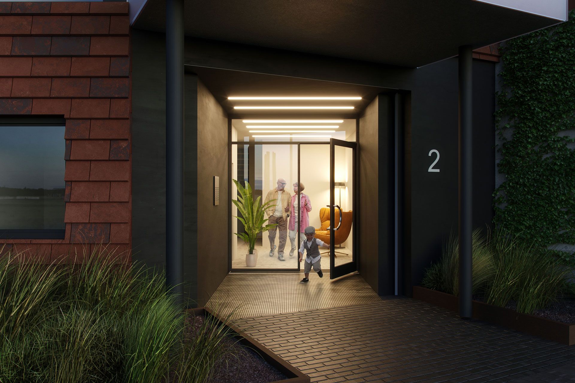 Hovedinngang til Monolitten i Byfjordparken