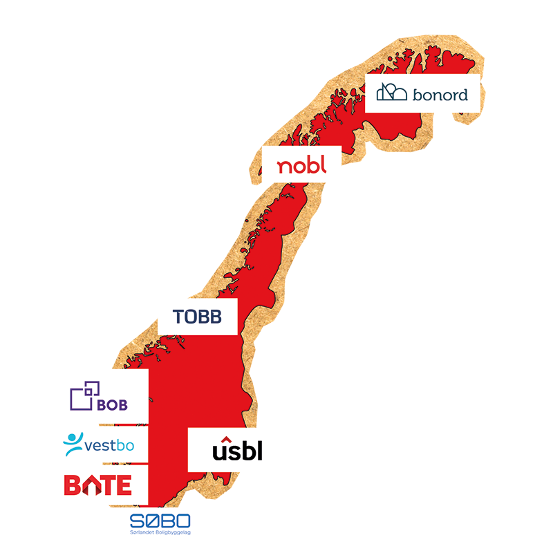 norgeskart med logoer