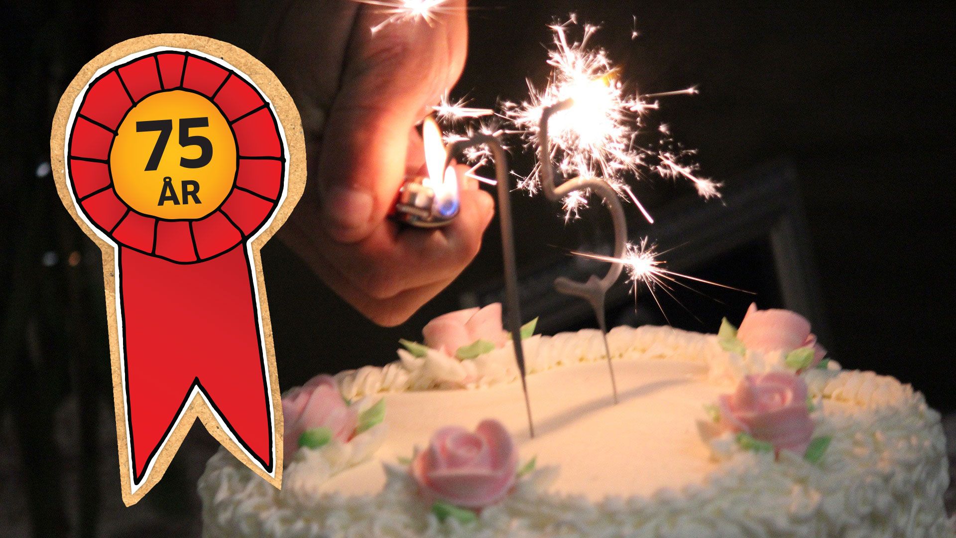 Bate 75 år illustrasjonsbilde