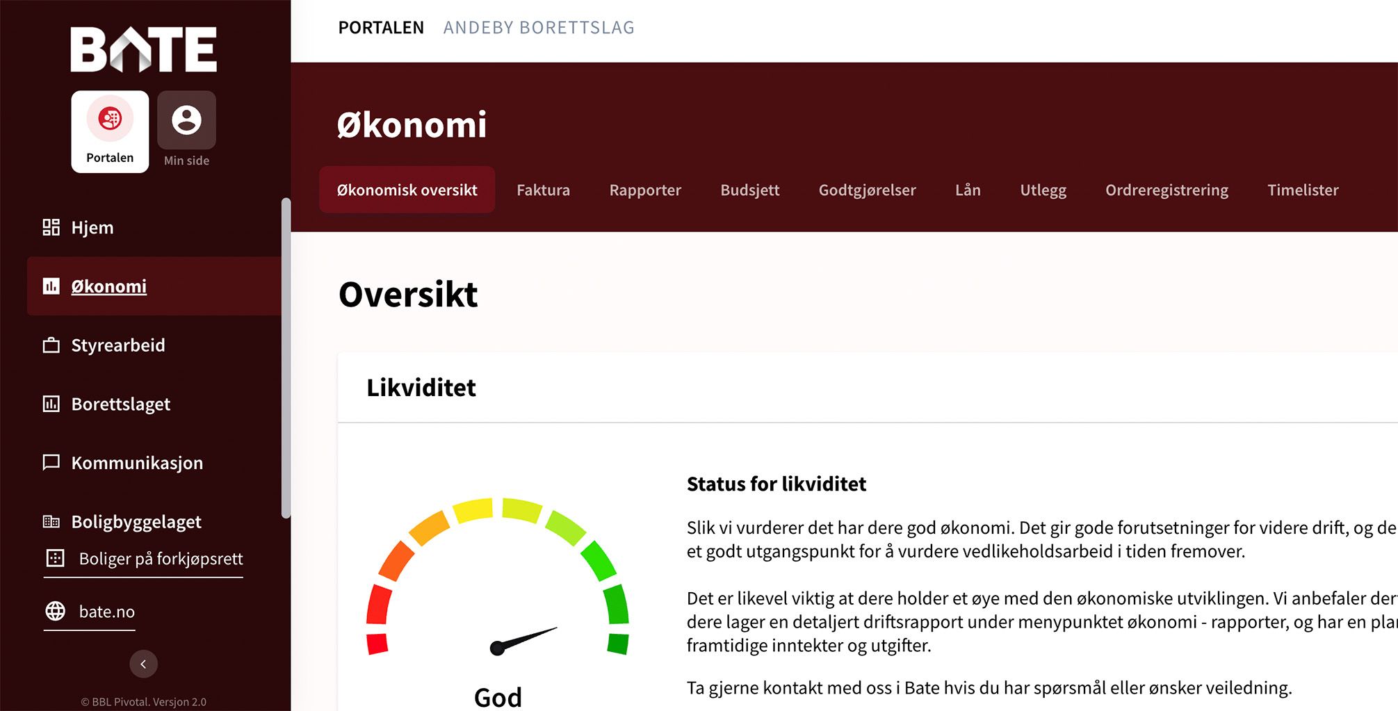 bilde fra portalen for styremedlemmer på bate.no