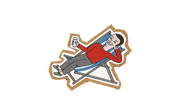 Pappmann slapper av under budrunden