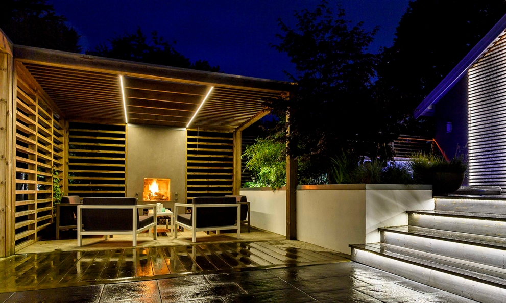 pergola med stoler