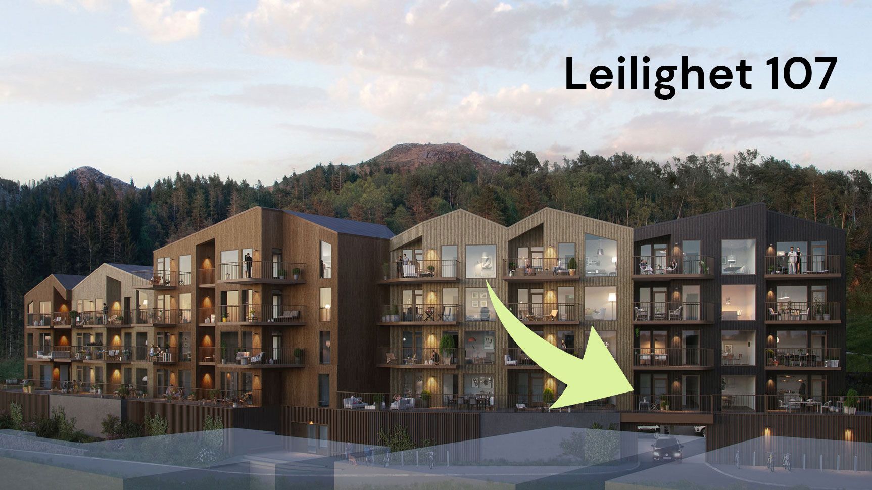 Leilighet 107 i Skogens ro på Kleivane