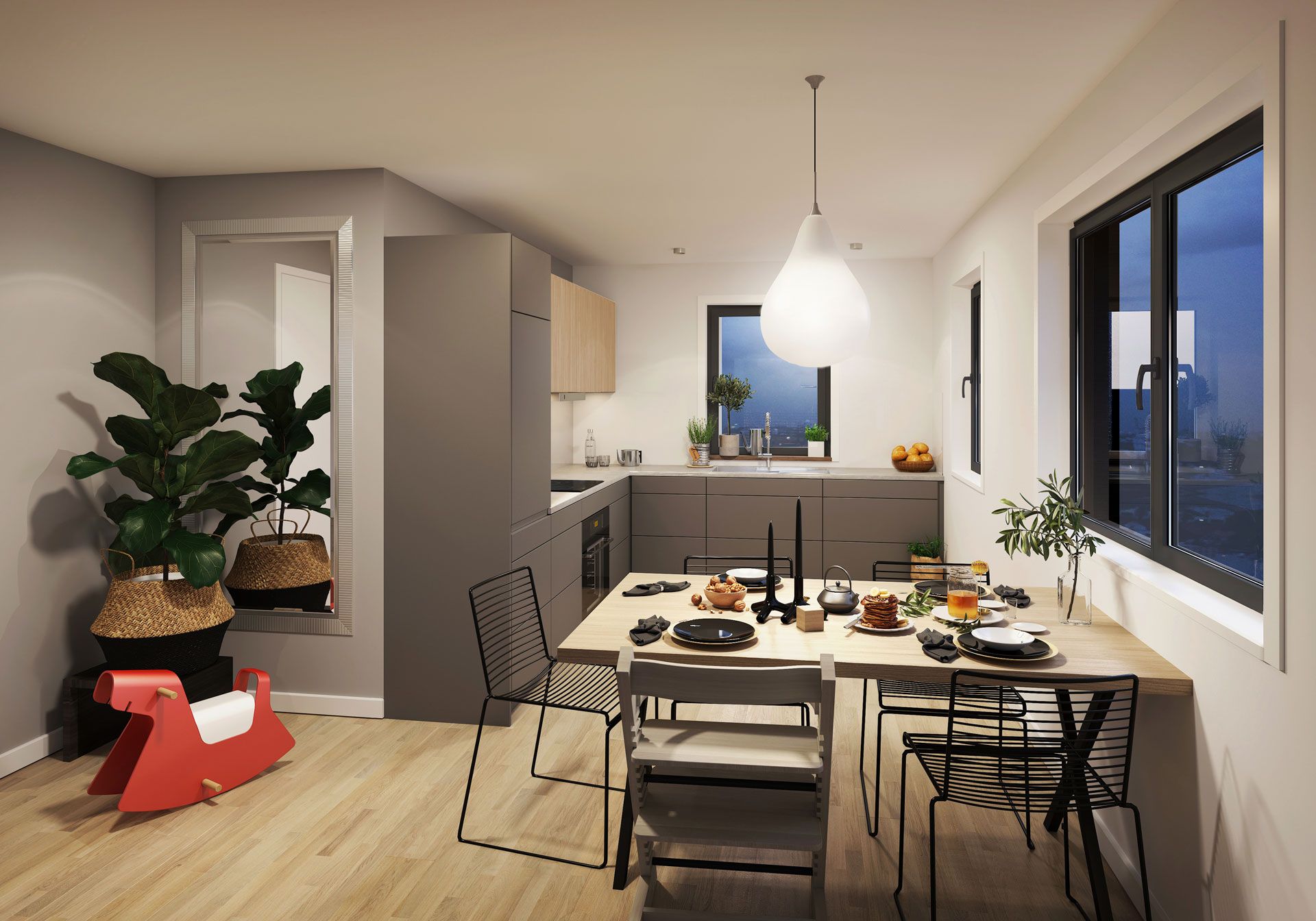 Kjøkken i leilighet 4 på Frøylandsstien