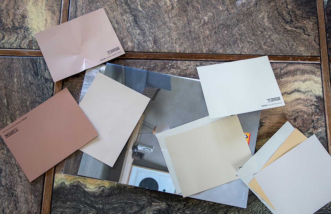 bilde av fargekoder for maling