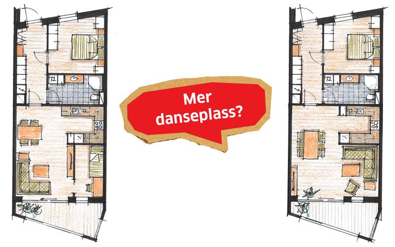 Oversikt over leilighetene i Fridas Hage