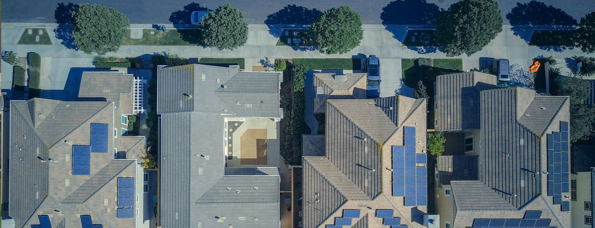 Dronefoto av Bates boligselskap