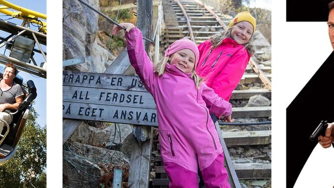 berg og dalbane, jenter på flørli og james bond