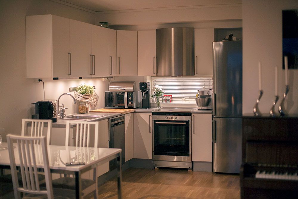 Kjøkken i leie-eie-leilighet på Goa