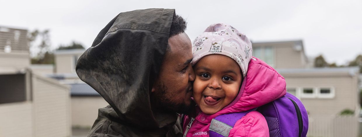 Ayub Usule Ayili og lille Hanan som han er bonusonkel for