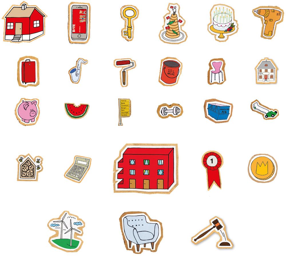 Noen av Bates illustrasjoner