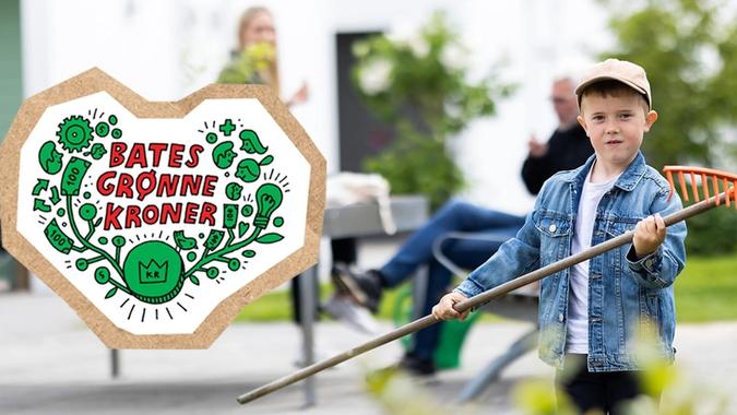 Gutt med rake