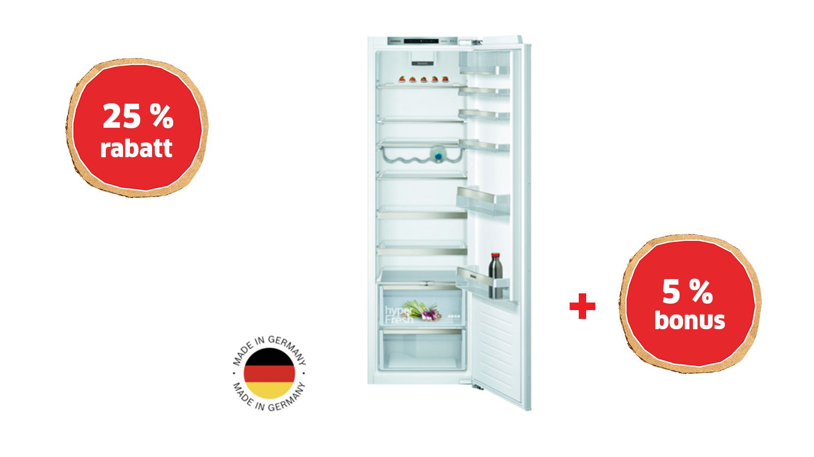 integrert kjøleskap