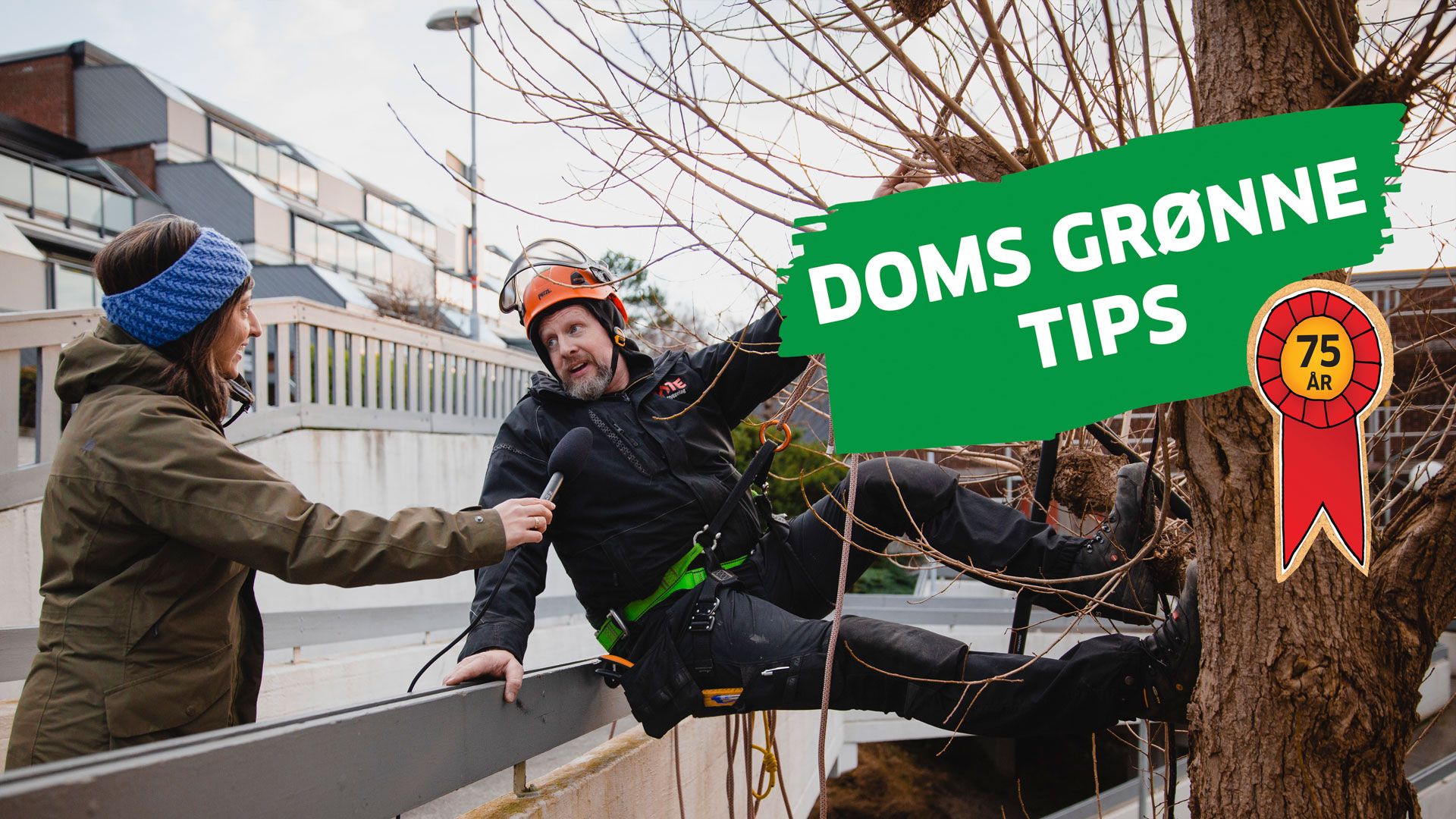 Gartner Dom Hocken i Bate blir intervjuet av Samina Bruket fra Impress publisering