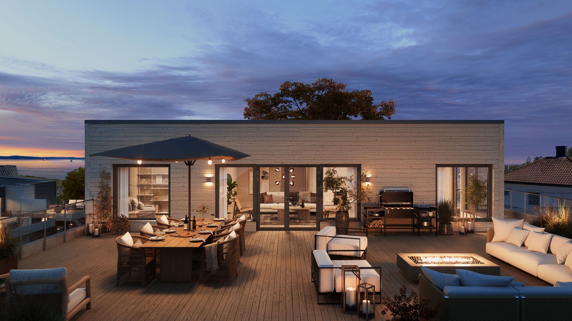 Takterrasse i Strandhagen Horten