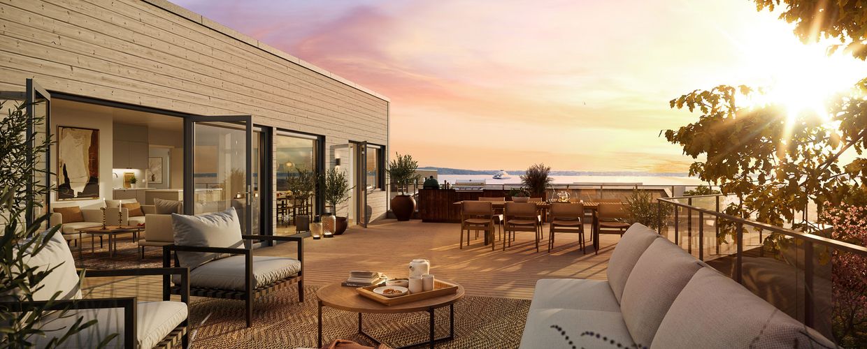 Takterrasse i Strandhagen Horten