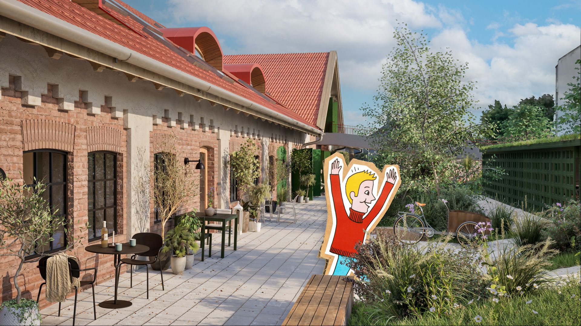 Illustrasjon av Køhlerlåven med Bate-figur i forgrunnen