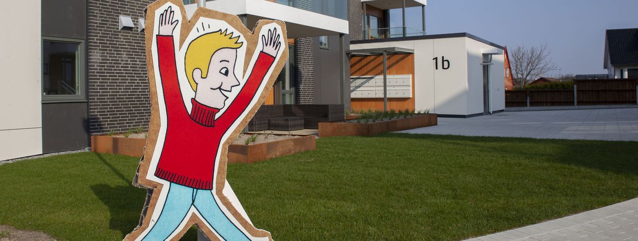 Bilde av boliger fra luft