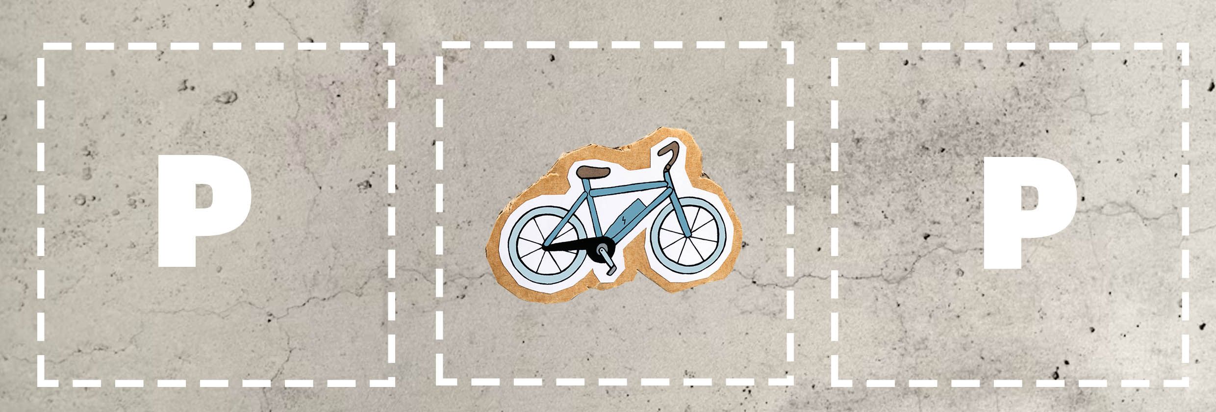 Illustrasjon av sykkelparkering