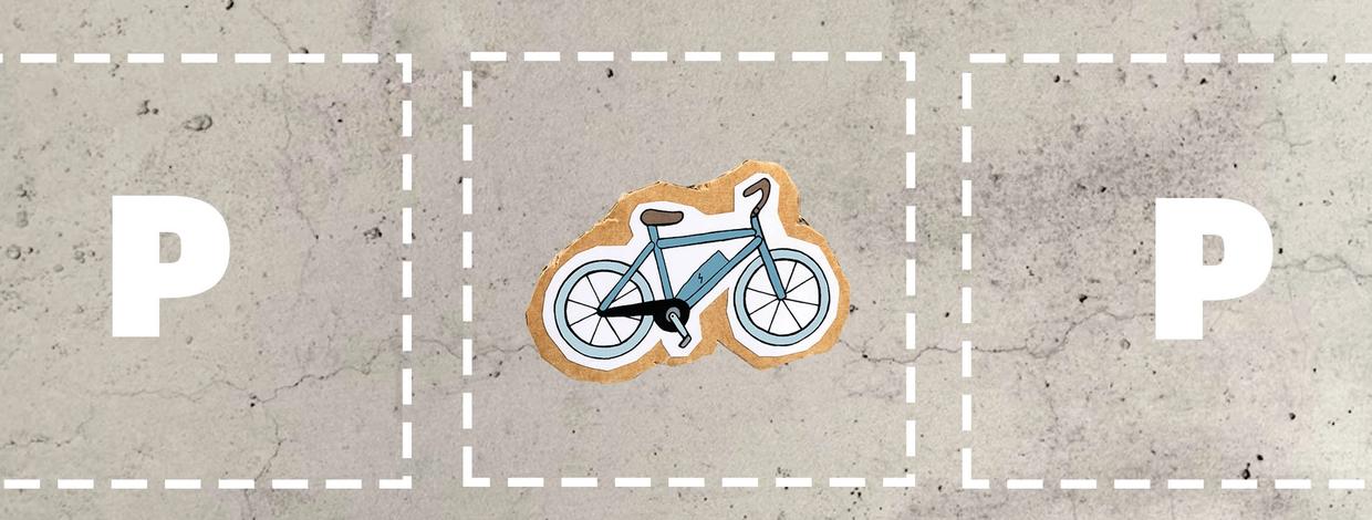 Illustrasjon av sykkelparkering