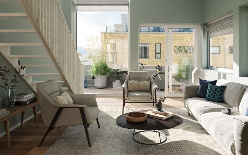 Illustrasjonen viser leilighet 401 i 4. etasje i A-bygget.