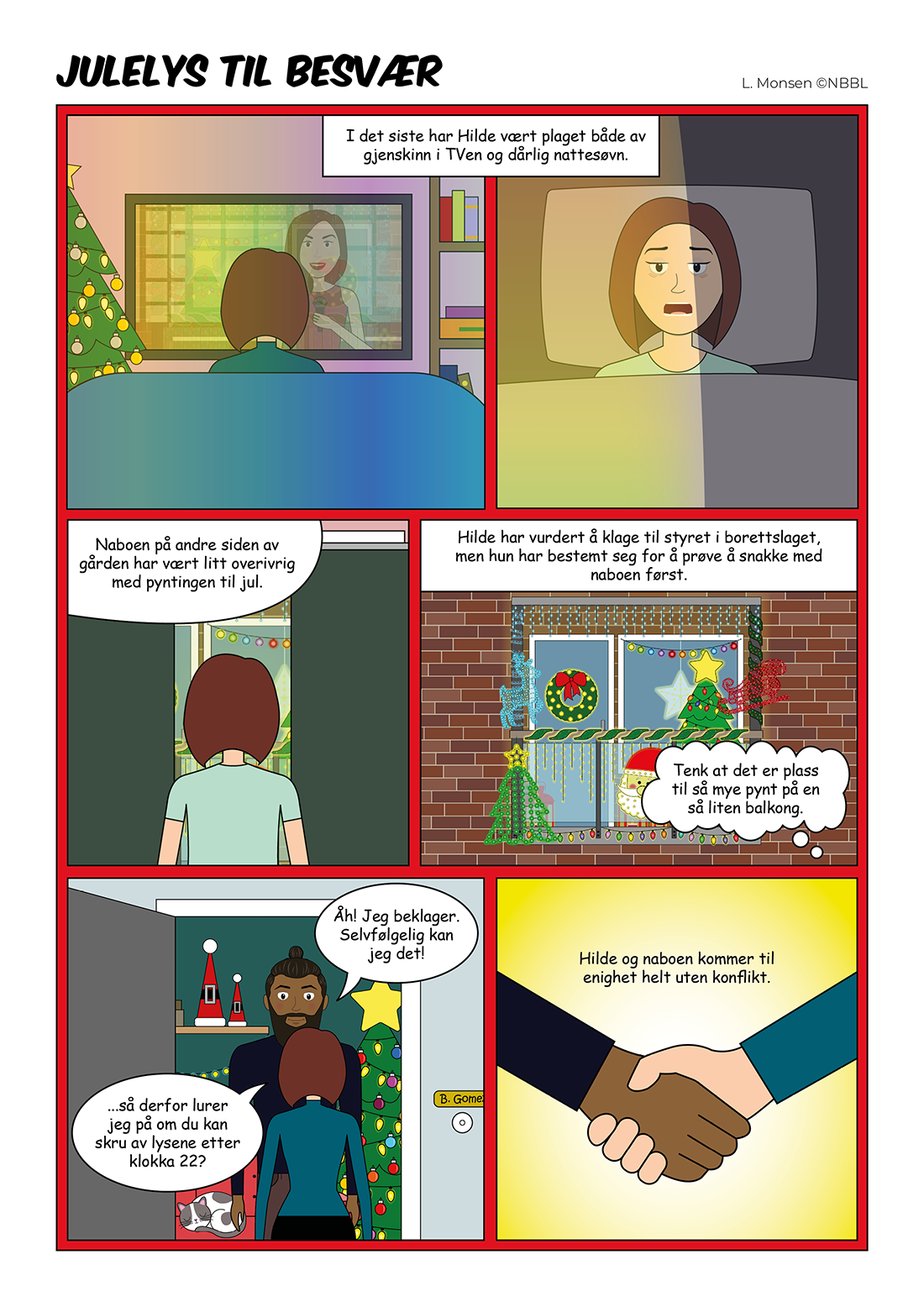 tegneserie om julelys