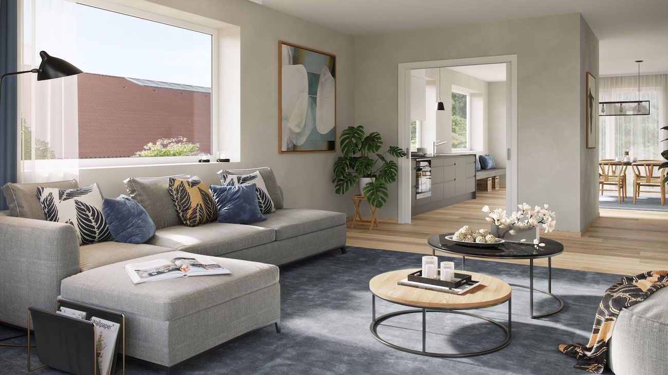 Illustrasjon av leilighet i Fridas hage