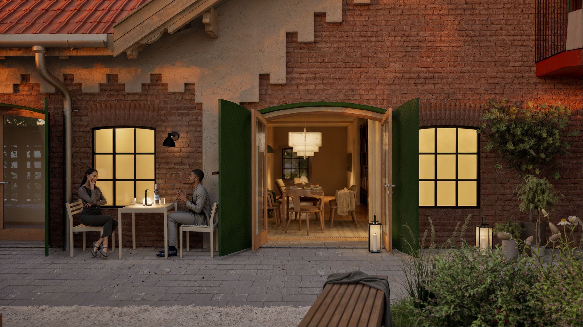 Nærbilde av inngangsparti i Køhlerlåven