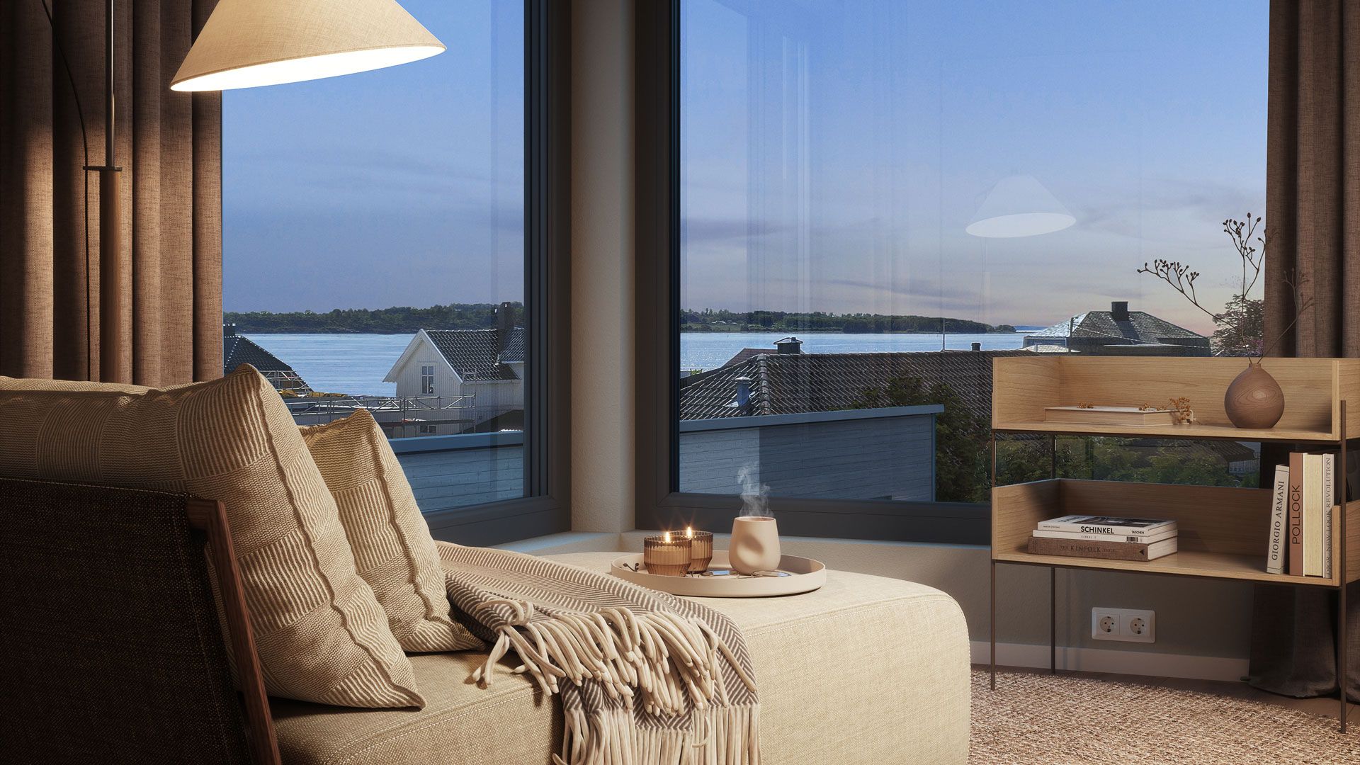 Utsikt fra leilighet i Strandhagen Horten