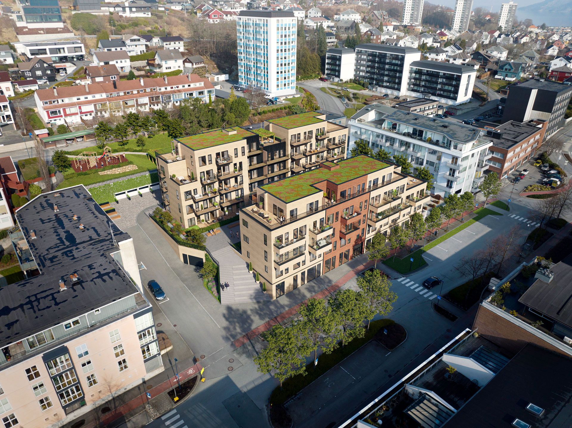 Det planlagte leilighetsprosjektet Langgata Pluss