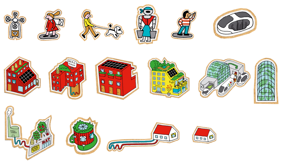 Figurer som illustrerer Bates framtidsbilde