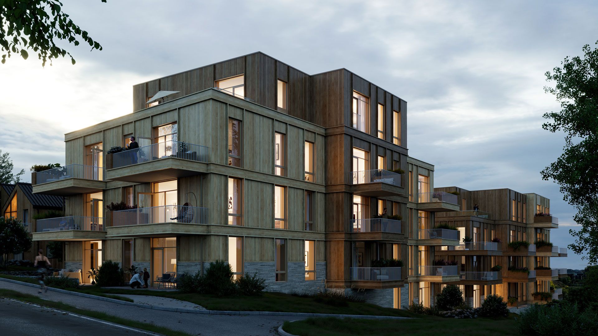 Det nye nabolaget Jåtunbakken på Hinna