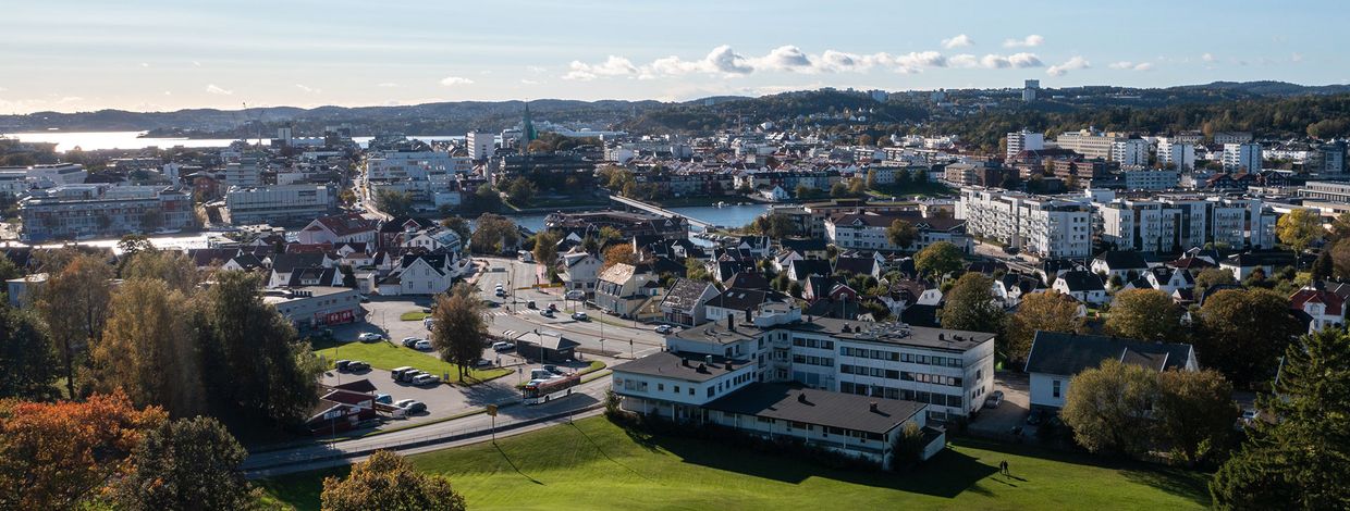 Vabua park på Lund i Kristiansand