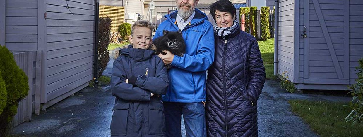 familie på tre i haugtussa borettslag